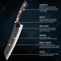 Cuchillo De Cocina Profesional WXCOO Acero Inoxidable Multiusos Para Picar Y Cortar Cuchillo De Chef Forjado a Mano Herramienta De Cocina Ecológica - details 2
