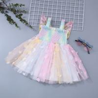 Vestido De Princesa Para Bebés Niñas Verano Con Alas De Mariposa En Malla Colorida Vestido De Cumpleaños Playa Para Niñas De 0 a 3 Años - details 2