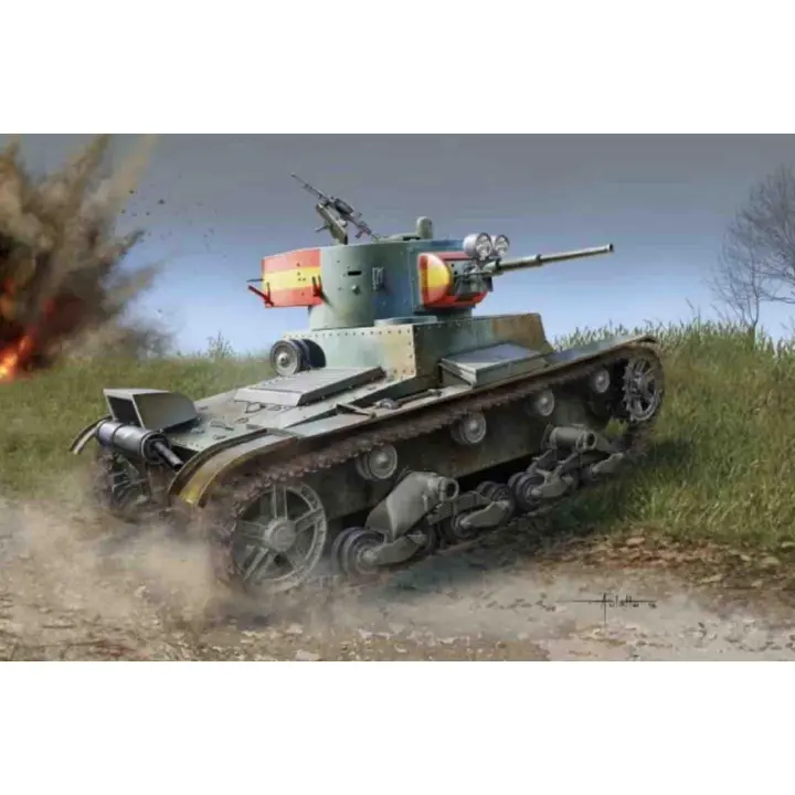 Hobby Boss T-26 Mod 1936/1937 - Modelo Histórico - Tanque Ligero Soviético - 1