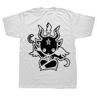 Camiseta De Algodón Para Hombre Estampada De Baphomet Sátanico Estilo Veraniego Manga Corta Cómoda Y Transpirable Para Todo El Año - details 1