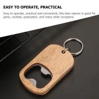 Abrepuertas De Madera Con Cadena Accesorios Para Cerveza En Lata 1/2/4 Piezas Para Barra Cocina Fiestas Llavero Universal - details 5
