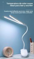 Lámpara De Lectura LED Doble Con Pinza Y Control Táctil Dimmer Protección Ocular Para Dormitorio Estudio Oficina - details 1