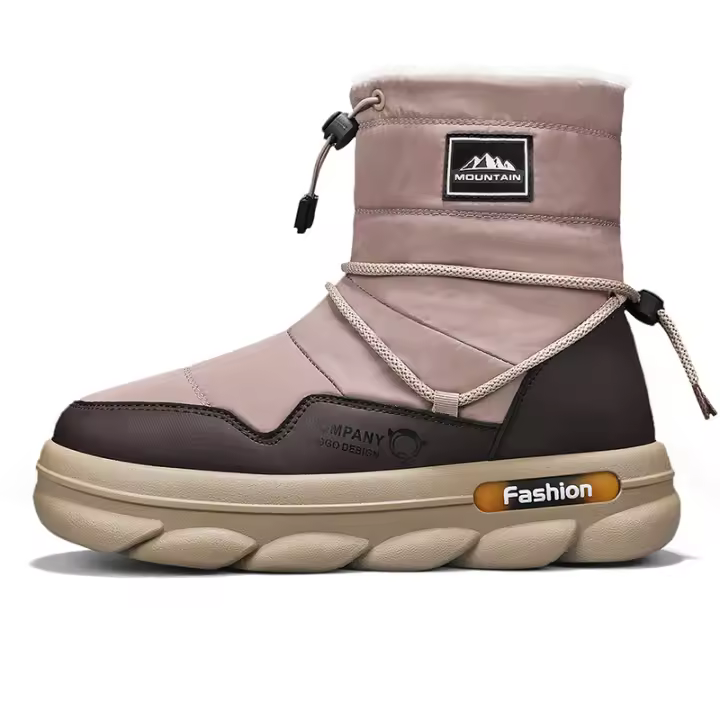 Botas De Nieve Para Hombre Impermeables Antideslizante Cómodas Invierno With Lining De Plush Gruesto Suela Zapatos De Esqui De Pies Altos - 1