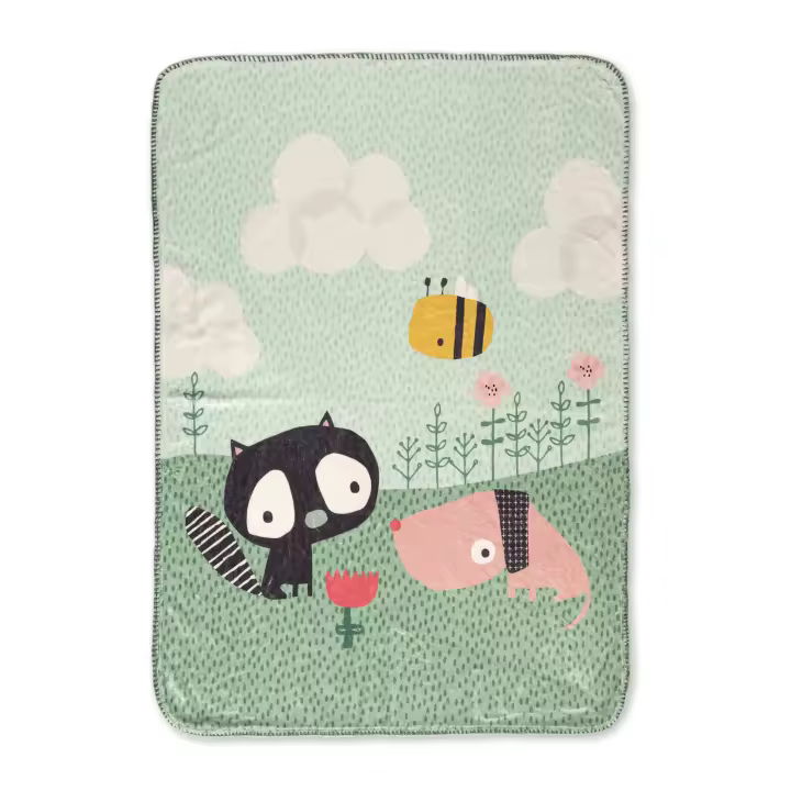 Happyfriday- Best buddies Manta 110x140 cm, Mantas 100% Microfibra, calidad de , Fabricado en España - 1