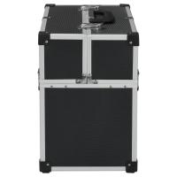 vidaXL Caja de herramientas aluminio negro 38x22,5x34 cm - details 4