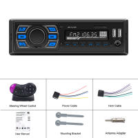 Podofo Radio De Coche In-Dash 1DIN MP3 Con DAB Y Soporte Bluetooth Reproductor De Música Estéreo 12V Carga Type-C - details 12