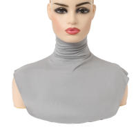 Cubrebocas De Cuello Alto Para Mujeres Musulmanas H010 Modal Jersey Cubierta Completa Accesorio De Ropa Islámica Para Damas - details 2