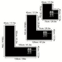 Carpete De Cocina En Forma De L Absorbente De Pelo Largo Para Sala De Estar Dormitorio Mesa De Café Puerta Y Baño - details 0