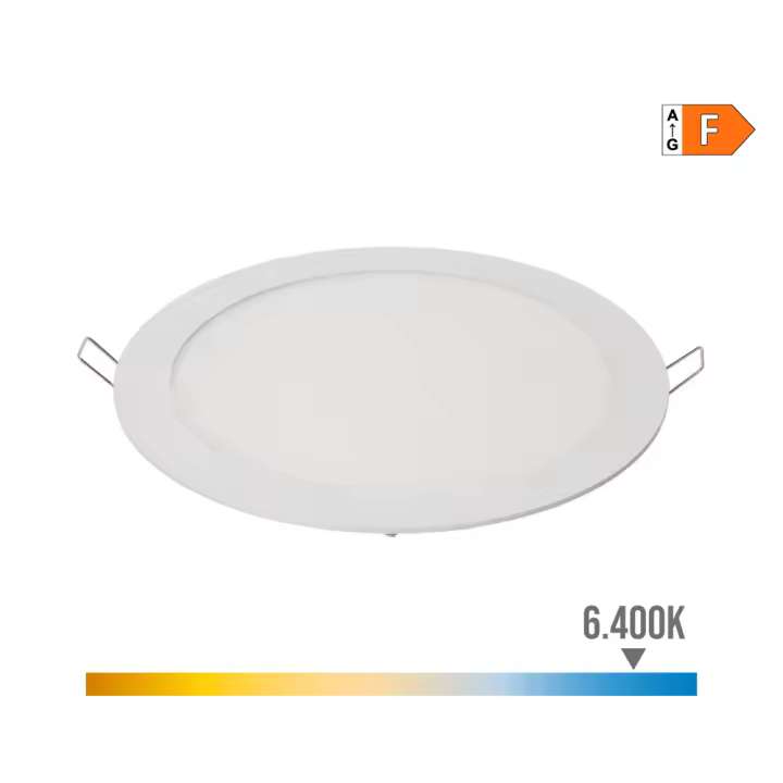 DOWNLIGHT LED EMPOTRABLE REDONDO 20W LUZ FRIA 6400K 1500lm BLANCO Ø22,5cm EDM - 1