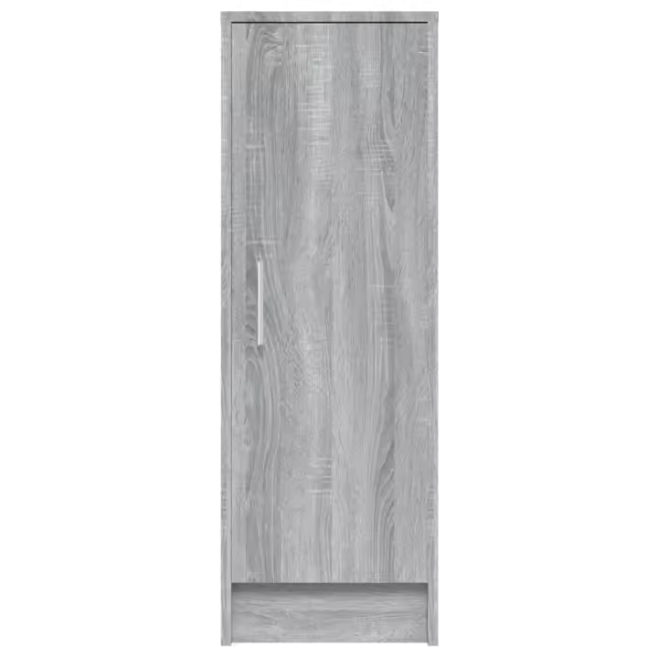 vidaXL Zapatero de madera contrachapada gris Sonoma 32x35x92 cm - 1