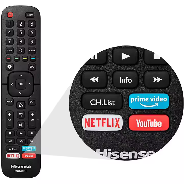 Mando A Distancia En2bs27h Para Tv Hisense Netflix Youtube 50r5 55r5 - 1