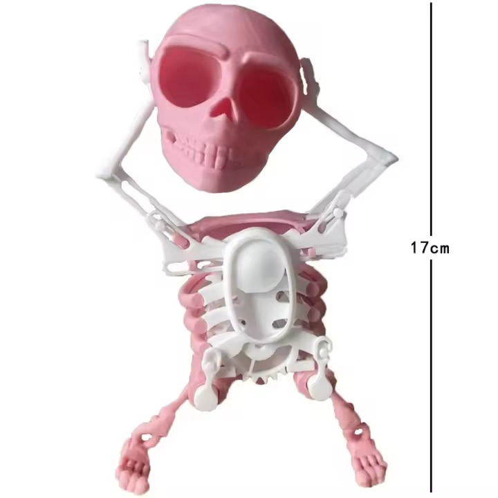 Nueva Juguete De Decompresión 3D Danza Calavera Muñeco Cabeza Truco Reloj Decoración Calavera Hombre Juguete De Halloween - 1