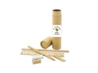 Lote de 10 regalos para niñas niños con bolígrafo, lapicero, regla de madera, goma y sacapuntas -  regalos para niñas niños cumpleaños comuniones bodas regalos originales para niños - details 4