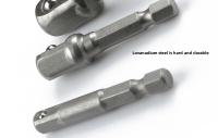 Adaptador De Destornillador 3 Piezas Extensión De Broca Barra De Destornillador Hexagonal Y Cuadrada Tamaños 1/4 3/8 1/2 Para Trabajos De Carpintería - details 5