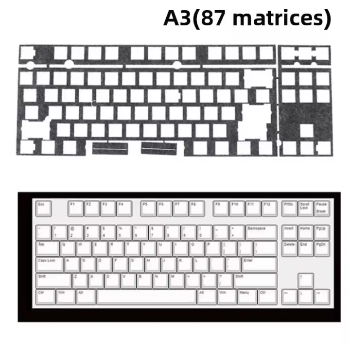1 Pcs Almohadilla Absorbente De Sonido Para Teclado Mecánico ESHYLALA Antipolvo General Adecuado Para Teclado De Tamaño Estándar - 1