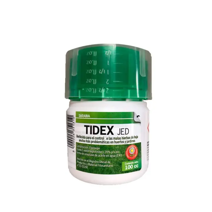 Herbicida Cultivos y  Césped TIDEX Herbicidas Selectivo Sistémico Control de Malas Hierbas de Hoja Ancha   JED SARABIA 100 cc - 1