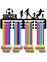 Soporte De Medallas Deportivas Para Jugador De Fútbol 1Pc Estante De Pared Montado Para Exponer Medallas Y Trofeos Decoración Para El Hogar Y Salón - details 0
