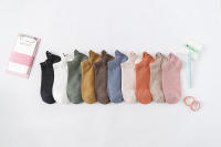 10 Pares De Calcetines Cortos Kawaii Para Mujer Primavera Verano Bordados Con Rostro Sonriente Algodón Personas Casual - details 5