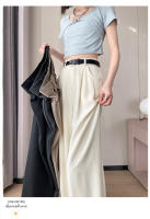 Pantalones Anchos De Pierna Con Cinturón Para Mujer Cintura Alta Elegante Minimalista Sueltos Ajustables Para Todas Las Estaciones - details 2