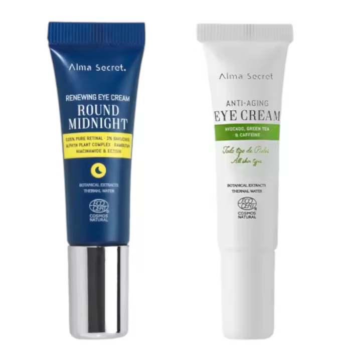 Alma Secret Contorno de Ojos Retinal Round Midnight 10 ml + Contorno Aguacate Antiedad 10 ml para Ojeras y Arrugas - 1