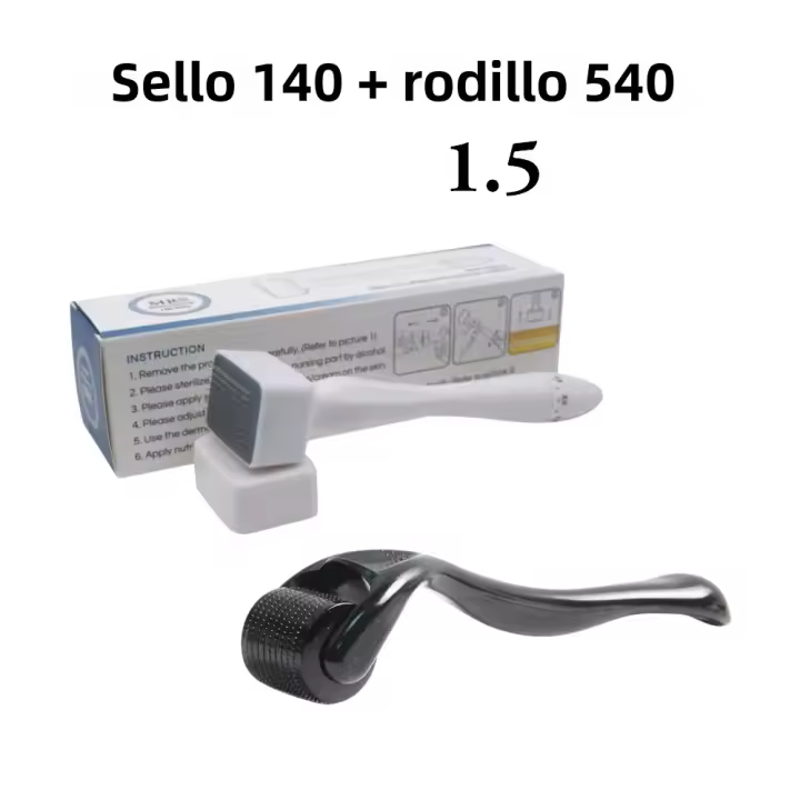 Set Profesional De 140 Agujas De Acero Titánico Y 540 Rodillos De Rayones Para Cuidado De La Piel Del Rostro Y Escalpelo Herramienta De Microneedling - 1