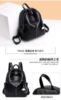 Mochila De Cuero PU Para Mujer Bolso Diario Multifuncional Pequeña Con Hombros Cruzados Y Cadena Decorativa Bolsa Escolar Regalo - details 14