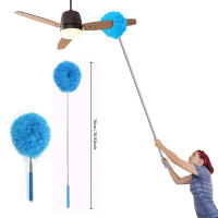 Limpia Techo Con Microfibra Azul Cepillo De Limpieza Reutilizable Y Lavable Máquina Mango Largo Bloquea La Polvo Limpiador - details 1
