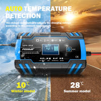 Cargador De Batería Automático FOXSUR 12V 24V Con Pantalla LCD Para Coche Motocicleta Camión Batería AGM Plomo-Acida Reparación De Pulso - details 3