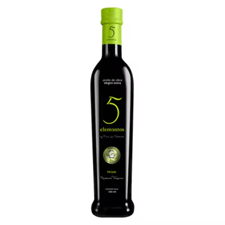 Aceite de Oliva Virgen Extra Picual 5 Elementos - Potente e Intenso - Mejor Aceite de Oliva de España - 500ml - 1
