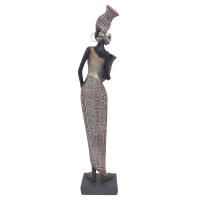 CAPRILO REGALOS & DECORACIÓN Figura Decorativa de Resina "Mujer Africana con Jarrón" . Adornos y Esculturas. Regalos Originales. Decoración Hogar. 7 x 5 x 33 cm - details 2