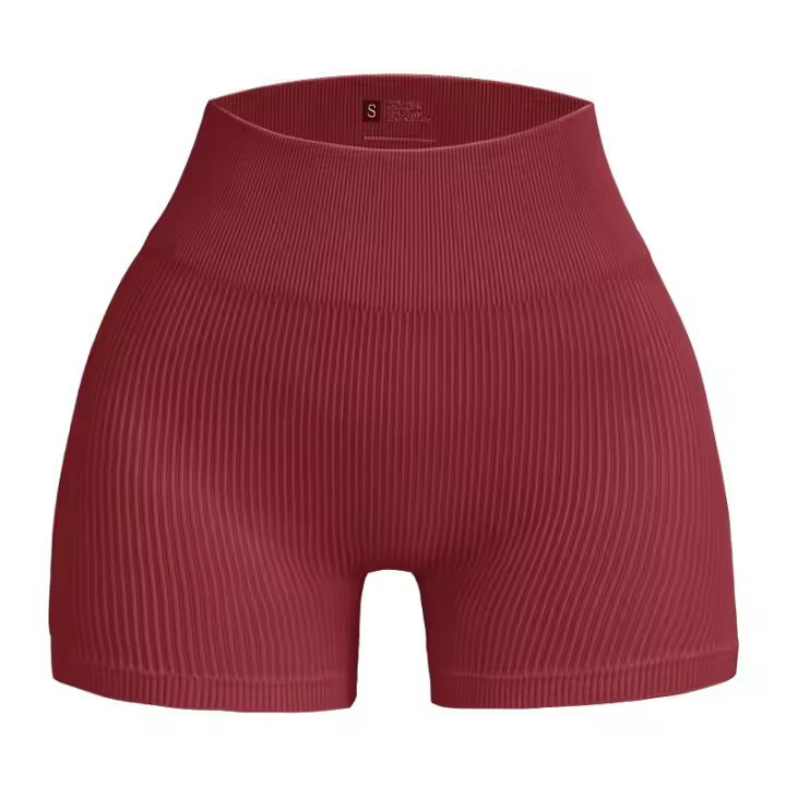 Pantalones De Yoga De Cintura Alta Sin Costuras Tres Cuartos Levantamiento De Caderas Para Mujer Fitness Running Shorts Deportivos - 1