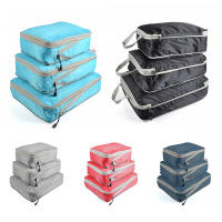 Cubos De Empaque Plegables Y Comprimibles Impermeables Para Viaje Bolsa De Almacenamiento De Nylon Organizador De Maleta Con Manillar Portátil - details 6