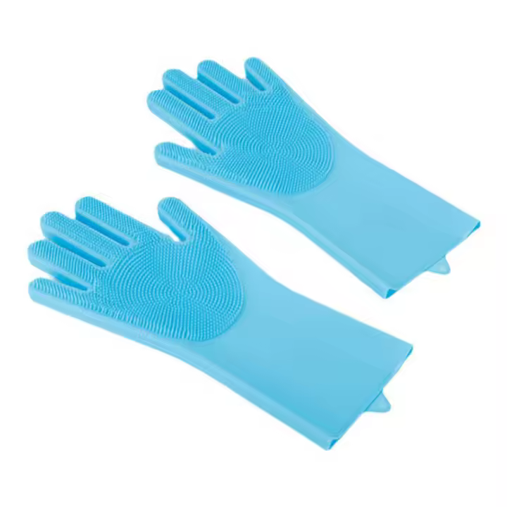 Guantes De Baño Para Mascotas Perros Y Gatos Con Masaje Limpieza De Pelaje Eliminador De Pelos Silicona Plástico Origin China - 1