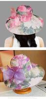 Gorro De Paseo De Moda Con Estampado De Flores Para Mujer Sombrero De Sol Grande Para Playa Protección Solar Casual - details 3