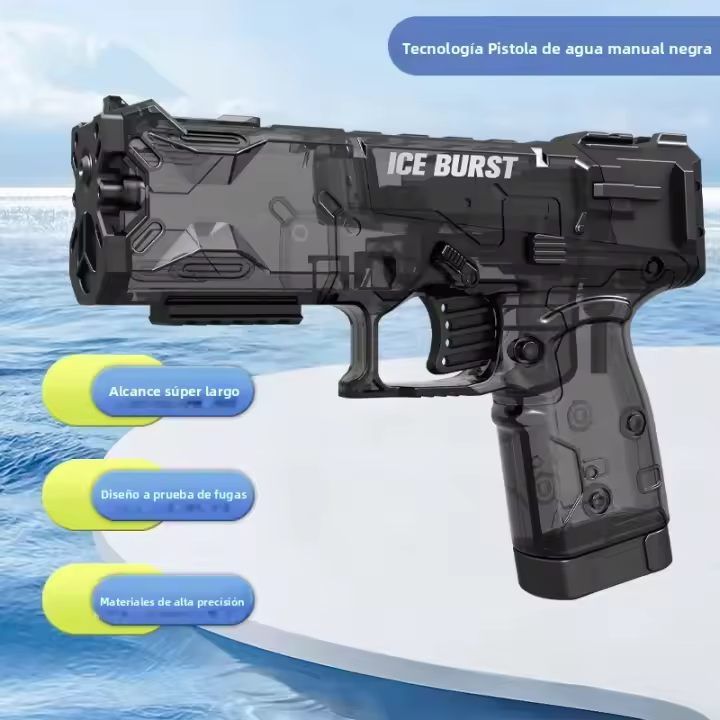 Pistola De Agua Portátil Para Niños Juguete De Combate Al Aire Libre En El Jardín Y La Piscina Manual Con Recarga Automática Para Juegos De Verano - 1