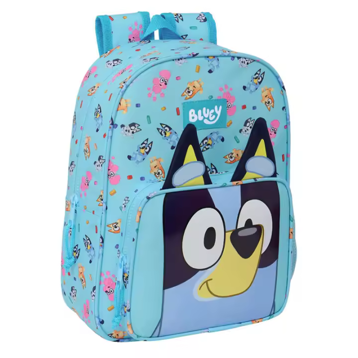 Mochila Bluey 34cm adaptable. Mochila ergonómica con amplio espacio. Diseño resistente y versátil para llevar tus pertenencias con estilo. - 1