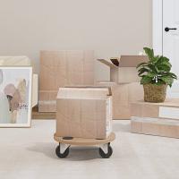 vidaXL Soportes con Ruedas Bases Rodantes (6 unidades)Madera de Ingeniería Rectangular Dimensiones Ø 38 cm (Redondo), 57.5 x 29 cm (Redondo) - details 0