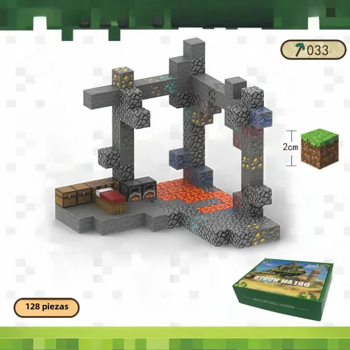 Bloques Magnéticos De Construcción Educativos Para Niños Y Niñas Puzzle Sensorial Mundo De Los Minerales Edición Magnética De Cubos - 1