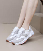 Zapatillas De Correr Para Mujer Casual Ligero Con Suela Gruesa Y Plataforma Zapatillas De Caminar Con Cordones PU Transpirables Talla Verdadera Para Adultos - details 11