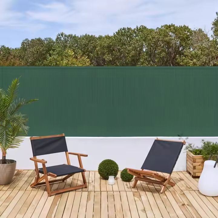 Cañizo Pvc E-plus Doble Cara Verde | Cerramiento Exterior De Máxima Ocultación | Resistente A Uv Y Humedad | Ideal Para Jardín, Terraza O Balcón - 1