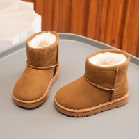 Botas De Nieve Para Niños Estilo Conciso De Peluche Sólido Color Unisex Botas Cortas Invierno Antideslizantes Tallas 23-36 - details 23