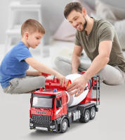 Camión Mezclador Eléctrico De Escala 1/24 Para Niños Juguete De Coche De Metal Con Luz Y Sonido Puertas Abiertas Regalo De Engineering Vehicles - details 2
