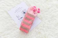Medias Altas De Invierno Para Mujer Con Estampado De Animales De Dibujos Animados Terciopelo Coral De Felpa Grueso Medias Altas a La Rodilla Con Rayas - details 23