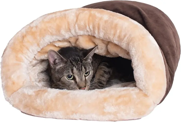 Bolsa De Dormir Para Gato De Otoño E Invierno Cálido Semi-abierto Para Pequeños Y Medianos Animales De Compaña Puede Ser Desmontado Y Lavado - 1