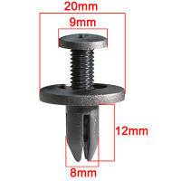AD 50pcs Clips De Plástico Negros Para Automóvil Con Agujero De 8mm Retenci\u00f3n De Puertas Y Cubiertas Líneas Barbs Rivet Herramientas De Reparación De Coches - details 0