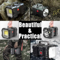 Linterna De Buzón Doble Cabeza LED Recargable USB 10000mAh Alta Potencia Para Pesca Camping Patrol Emergencia Trabajo - details 7