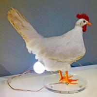Lámpara De Noche Decorativa De Resina En Forma De Pollo Simulación Animal Divertida Para Decoración De Pascua Y Carnaval Ornamento De Huevo De Pascua - details 3