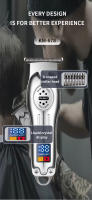 Kit De Pelacabello Profesional Kemei KM-2628 KM-678 KM-2024 Recargable Para Hombres Trimmer De Barba Con Corte Rápido Y Ajuste De Longitud - details 12