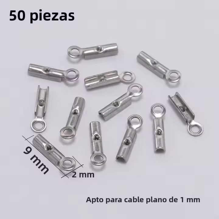 30/50pcs Cuerdas De Acero Inoxidable Doradas Para Pulseras Y Collares Joyería Hecha a Mano Con Tiras De Cierre De Capuchón Y Clip - 1