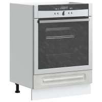 vidaXL Mueble de horno Kalmar roble artesanal madera reconstituida en color Roble artisan/Negro/Marrón roble y más | almacenamiento funcional diseño moderno para baño dormitorio sala - details 4